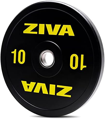 ZIVA Gumi Lökhárító Súly Lemez - Egy Darab 10 kg. Erősítő Edzés Lemez - 2 Illik Olimpiai Sávok - Precíziós-Kalibrált