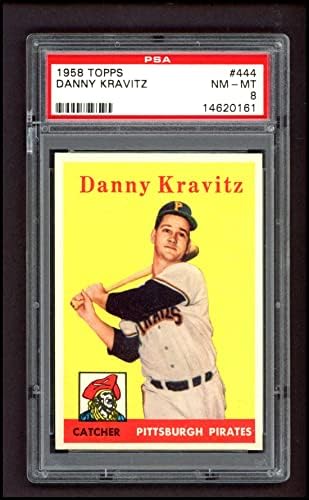 1958 Topps 444 Danny Kravitz Pittsburgh Pirates (Baseball Kártya) PSA a PSA 8.00 Kalózok