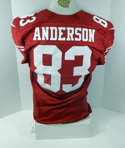 -ban a San Francisco 49ers Busta Anderson 83 Játék Kiadott Piros Mez 44 DP30222 - Aláíratlan NFL