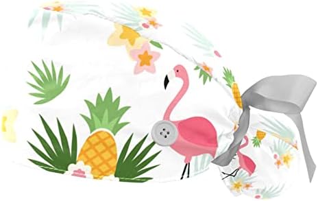 Flamingo Bozót Kalapok Női Hosszú Haj, Dolgozó Kap a Gomb & Hajpánt, Unisex Kösse Vissza a Kalapokat 2