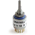 Grayhill M3786/35-008, Rotary Switch SP3T 3 Flatted Tengely Forrasztani Húz 0.2 EGY 220VAC 28VDC (2 Elem)