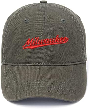 Férfi Baseball Sapkák Milwaukee City - WI Hímzett Apa Kalapja Mosott Pamut Sapka