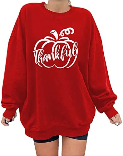 NaRHbrg Női Hálás Maximum, A Nők Áldott Sweatershirt Póló Hálaadás Napja Pulóver Túlméretezett Ünnep Pólók