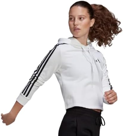 Adidas Női Essentials 3-Stripes Vágott Kapucnis Fehér/Fekete Méret XL
