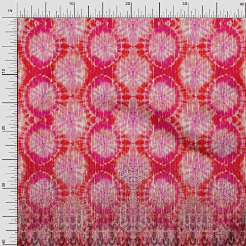 Soimoi Pamut Jersey Anyagból Nyakkendő & Festék Panel Nyomtatott Anyag 1 Udvaron 58 Cm Széles