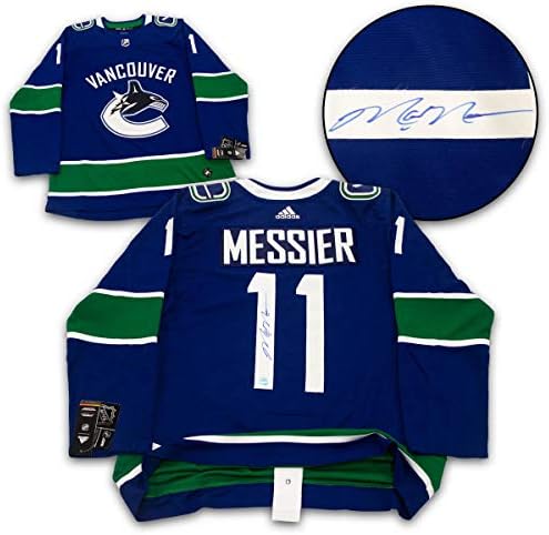 Mark Messier Vancouver Canucks Dedikált Adidas Jersey - Dedikált NHL-Mezek